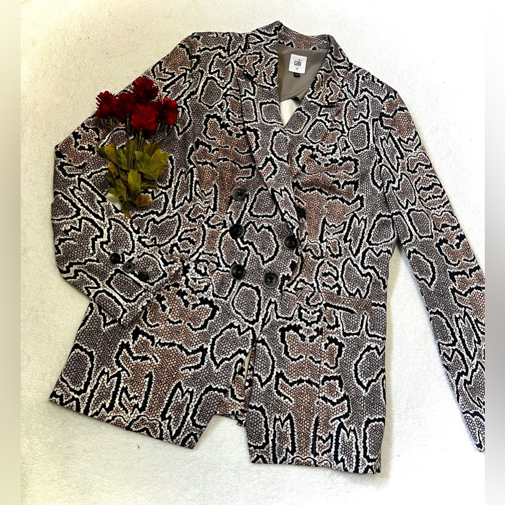 Cabi Python Snake Double Breasted Blazer - Size 12 - image 1